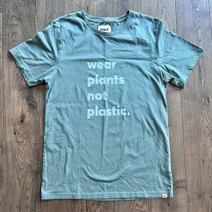 Pact Organic Cotton Graphic T-Shirt Green Size S Sustainable Casual Tee NWOT